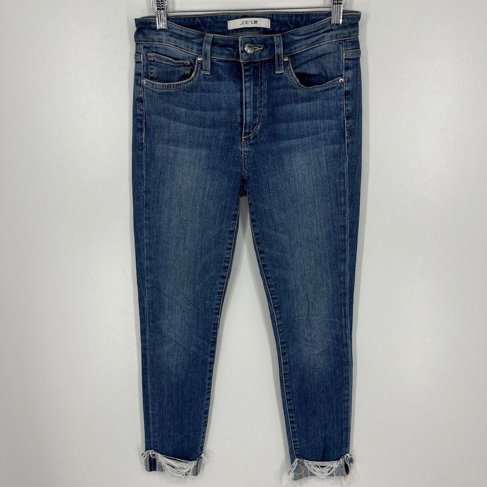 Joes Jeans Womens Skinny Crop Moscow Wash Frayed Step‎ Hem Jeans 27 Vtg Y2K